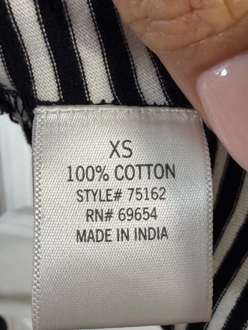 Francesca's Alya Black and White Striped Surplice Back Tank Top Size XS - Picture 5 of 6